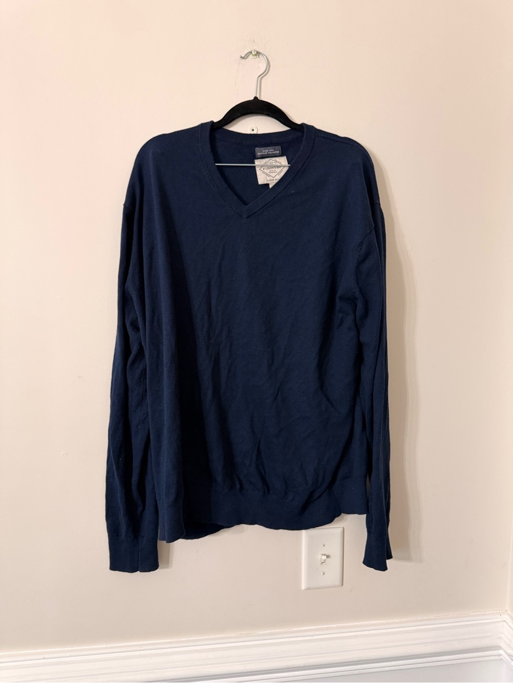 St. John's Bay Men's Navy V-Neck Sweater